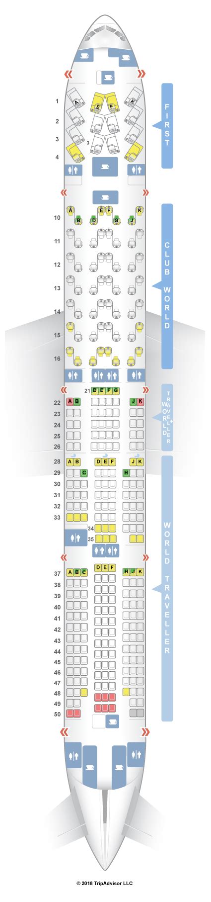 british airways 777 300er seat map